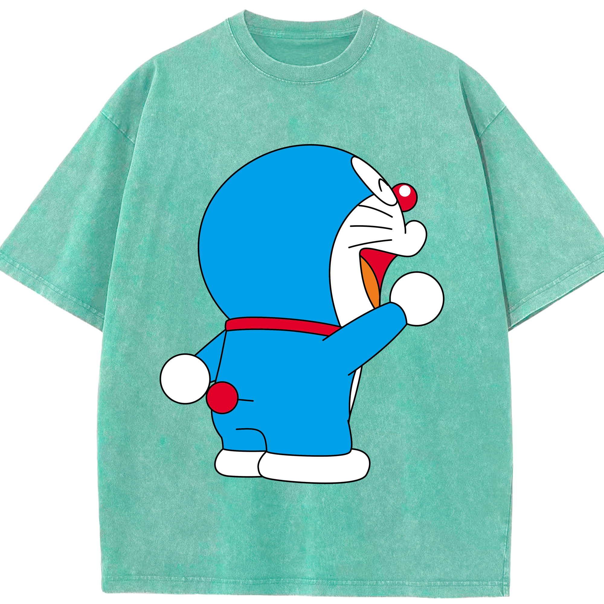 （画像用） ドラえもん Doraemon 綿100% ヴィンテージ風 半袖Tシャツ（フロントプリント）